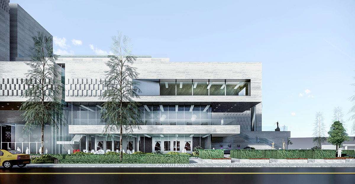 上海荷道建筑-新建寶山區(qū)檔案館幕墻工程